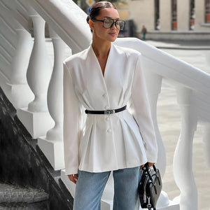 VILZSTUDIOS Elegant V-Neck Blazer