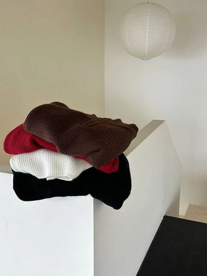 VILZSTUDIOS Turtleneck Semi-Zipper Knitwear Sweater