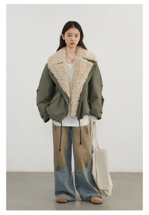 VILZSTUDIOS Chic Loose Retro Cotton Jacket
