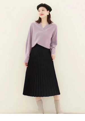 VILZSTUDIOS Cozy Wool V-Neck Knitted Sweater