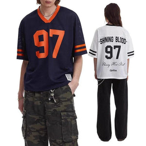 VILZSTUDIOS Breathable Retro Mesh Sports T-Shirt