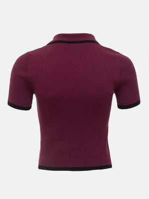 VILZSTUDIOS Chic Slim Fit Knit T-shirt