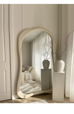 VILZSTUDIOS online celebrity Clothing store Cream Style Dressing Mirror High Definition Hall Bedroom Against The wall Floor-Standing Mirror