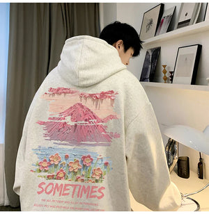 VILZSTUDIOS Letter Print Baggy Hoodie