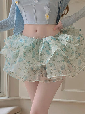 VILZSTUDIOS French Monet Garden Organza Mini Pants