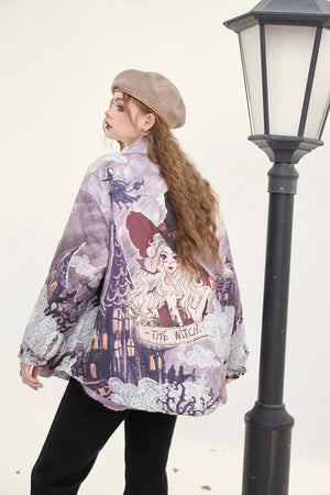 VILZSTUDIOS Trendy Original Printed Puffer Jacket