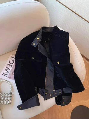 VILZSTUDIOS Edgy Suede Leather Jacket