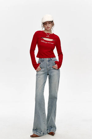 VILZSTUDIOS Slim High Waist Bootcut Jeans