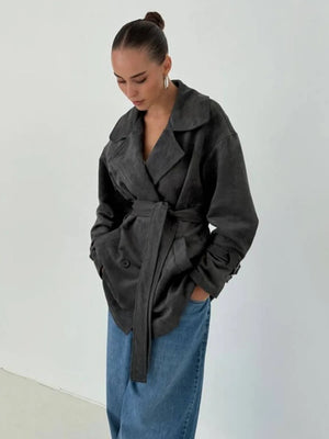 VILZSTUDIOS Retro Suede Lace-Up Jacket