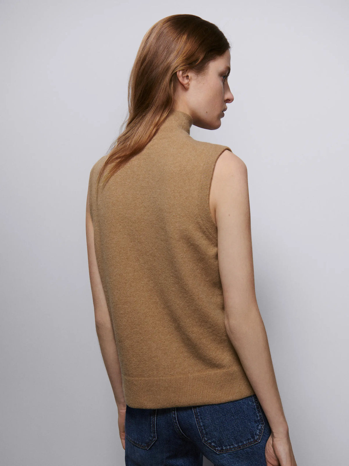VILZSTUDIOS Turtleneck Wool Blend Sleeveless Sweater