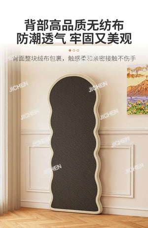 VILZSTUDIOS JC Wave full-body mirror Floor Ultra-clear and non-deforming fitting Cream wind full-length Special-shaped mirror