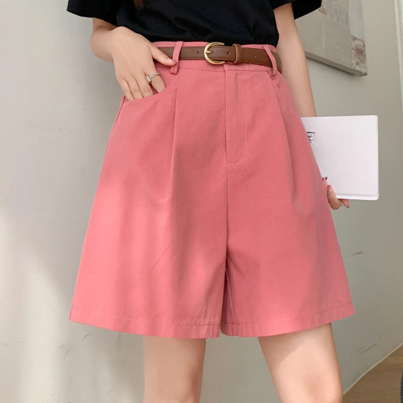 VILZSTUDIOS High Waist Khaki Cargo Shorts Pants