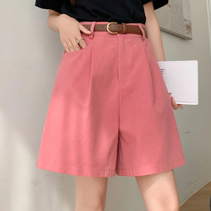 VILZSTUDIOS High Waist Khaki Cargo Shorts Pants
