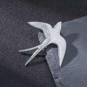 VILZSTUDIOS Stainless Steel Swallow Brooch