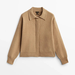 VILZSTUDIOS Classic Wool Blend Knit Cardigan