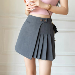 VILZSTUDIOS Chic Korean High Waist Pleated Skirt