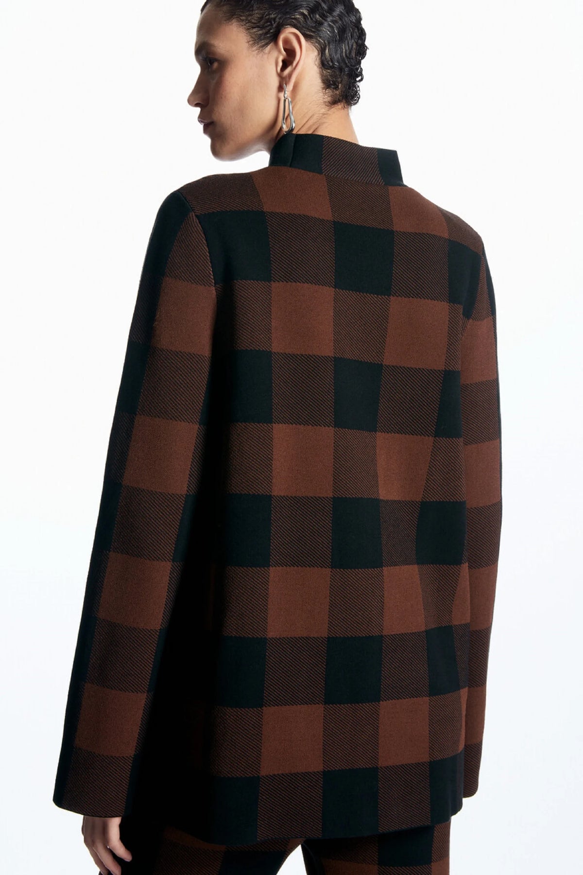 VILZSTUDIOS Woolen Plaid Knit Sweater