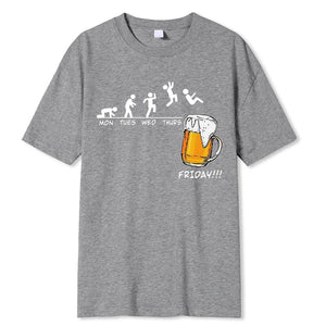 VILZSTUDIOS Funny Beer Print Graphic T-Shirt