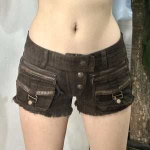 VILZSTUDIOS Vintage American High Street Sexy Shorts