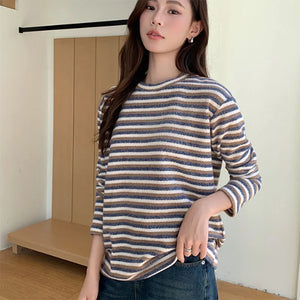 VILZSTUDIOS Cozy Striped Knit Sweater