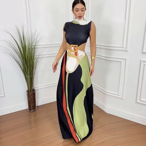 VILZSTUDIOS Stylish Sleeveless Slim Fit Slit Dress