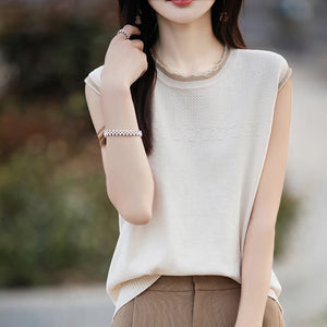VILZSTUDIOS Casual Sleeveless Cotton Blouse
