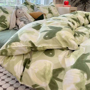VILZSTUDIOS Elegant Floral Duvet Cover Bedding Set