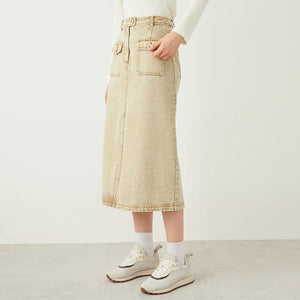 VILZSTUDIOS Luxury High Quality Pure Cotton Jeans Skirts