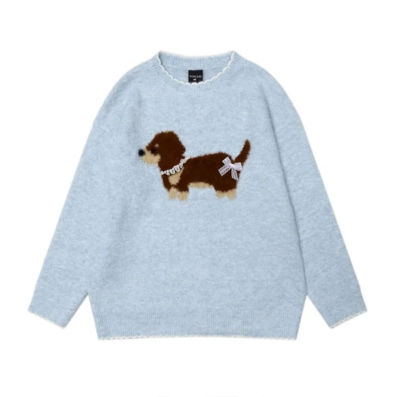 VILZSTUDIOS Cool Animal Print Knitwear Sweater