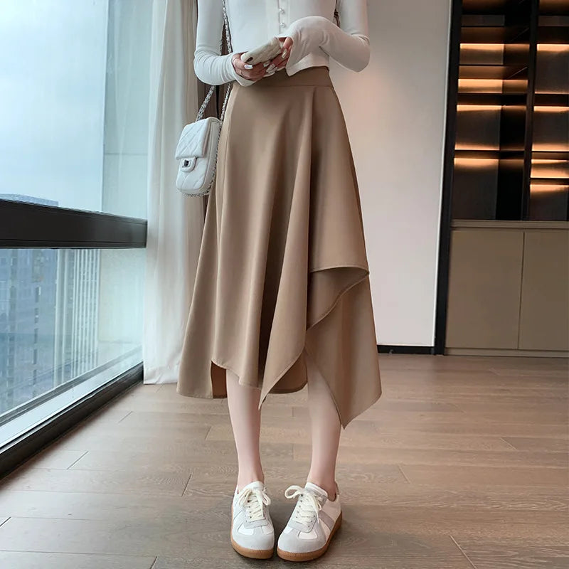 VILZSTUDIOS Elegant Vintage High Waist Pleated Skirt