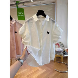 VILZSTUDIOS Chic Cotton Lantern Sleeve Shirt