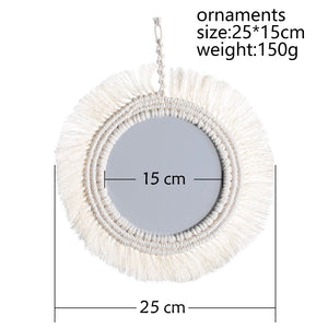 VILZSTUDIOS Macrame Mirror Wall Decoration Boho Home Decor Mirrors for Bedroom Wall Mirrors for Living Room Baby Room Decoration Nursery