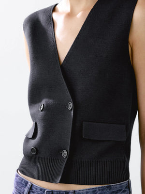 VILZSTUDIOS Double Breasted Knitted Vest