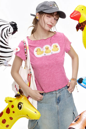 VILZSTUDIOS Slim Fit Triple Ducks T-Shirt