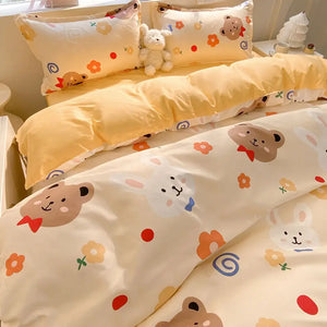 VILZSTUDIOS Adorable Zipper Duvet Cover Bedding Set