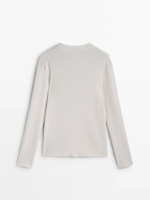 VILZSTUDIOS Lightweight French Twist Knit Sweater