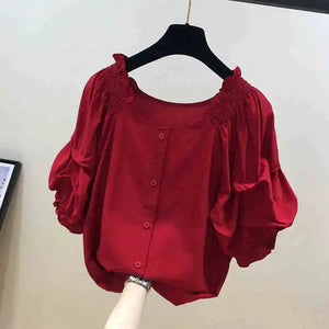 VILZSTUDIOS Chic Off-Shoulder Chiffon Blouse