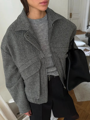 VILZSTUDIOS Retro Chic Zip-Up Jacket