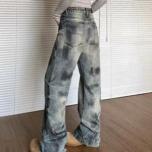 VILZSTUDIOS Vintage American Retro Loose Flared Jeans