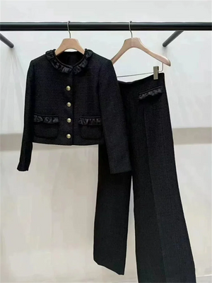 VILZSTUDIOS Chic Tweed Jacket and Pants Sets