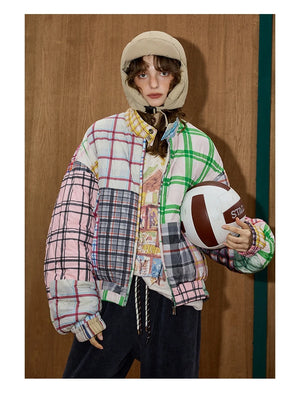 VILZSTUDIOS Stylish Multi-Color Checkered Jacket