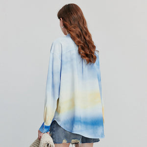 VILZSTUDIOS Gradient Romantic Long Sleeve Shirt