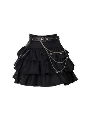 VILZSTUDIOS Vintage Gothic A-Line Mini Skirt