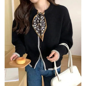 VILZSTUDIOS Ribbon Bow-Tie Cardigan