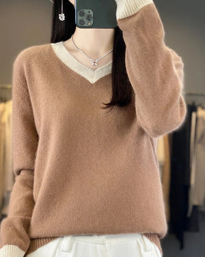 VILZSTUDIOS Cozy V-Neck Wool Sweater