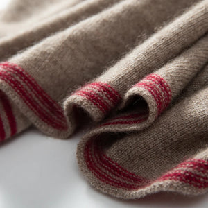 VILZSTUDIOS High Quality Autumn Winter Women 100% Cashmere Scarves 2025 NoveltyTriangular Knitted Warm Female Scarf Shawl130*35
