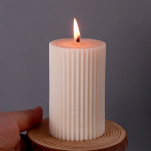 VILZSTUDIOS Handmade Striped Silicone Candle Soap Mold