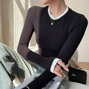 VILZSTUDIOS Classic Long Sleeve Slim Fit Top
