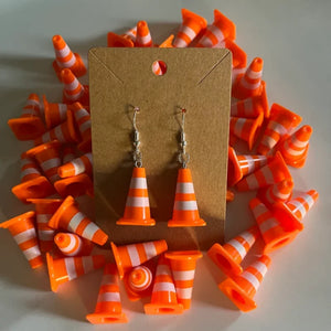 VILZSTUDIOS Unique Funny Traffic Cone Dangle Earring