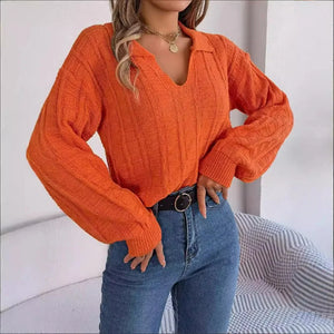 VILZSTUDIOS Cozy Knitted Plaid Sweater